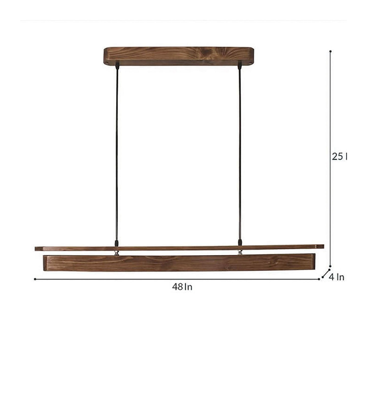 Smoke Deco 48 Brown Wooden LED Hanging Lamp