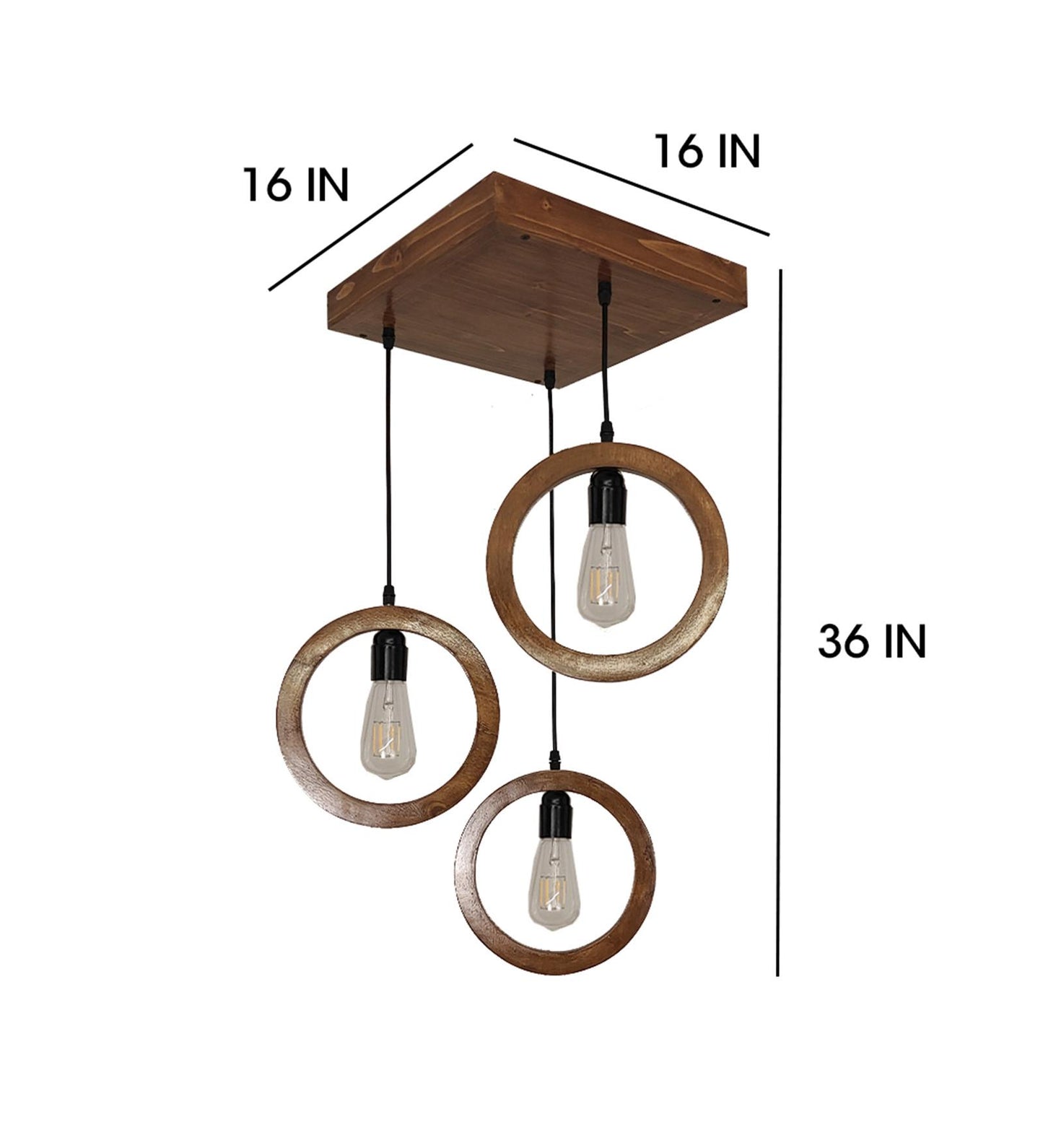 Jade Brown Cluster Hanging Lamp