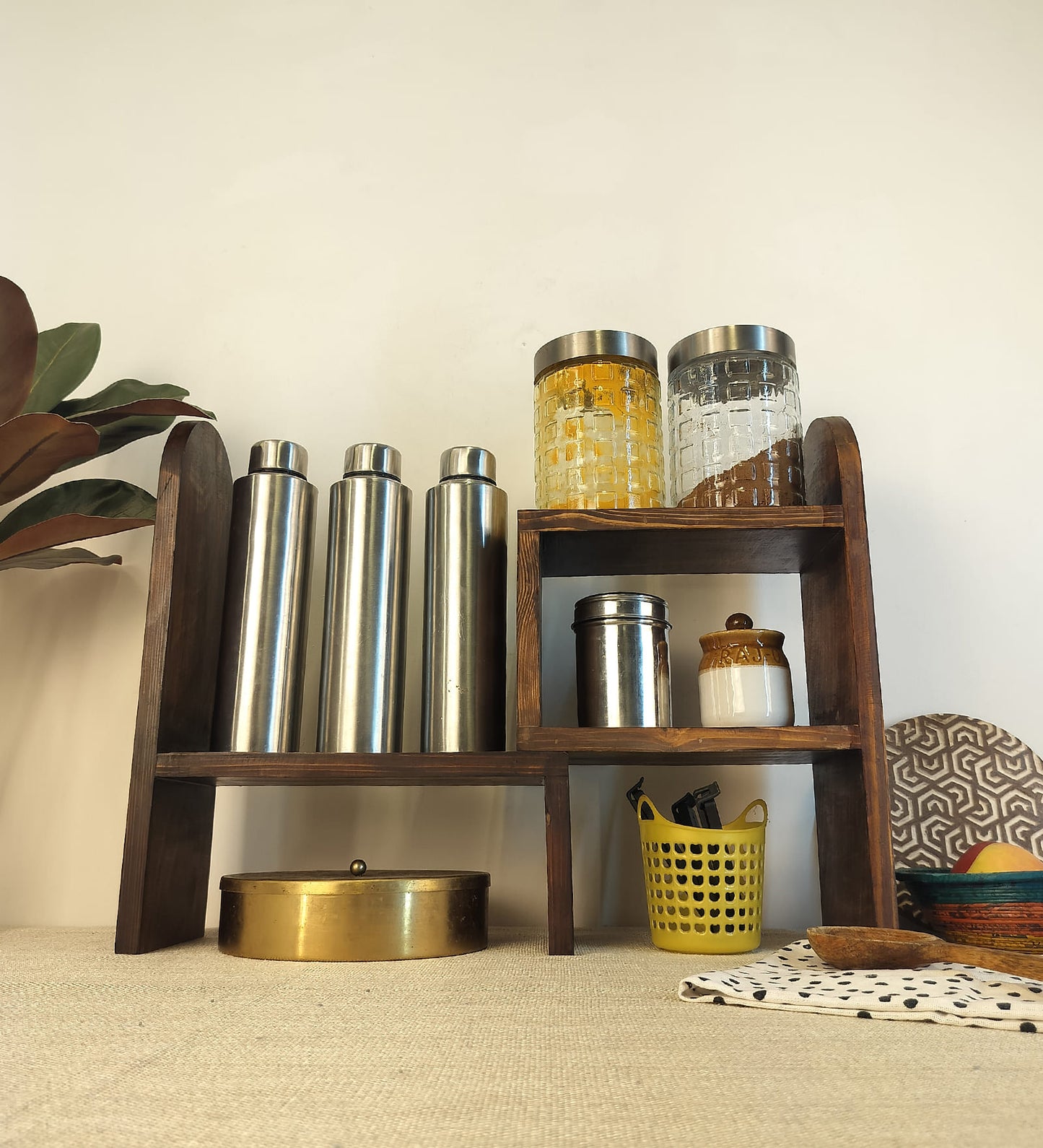 Cloud Wooden Kitchen Countertop Organiser