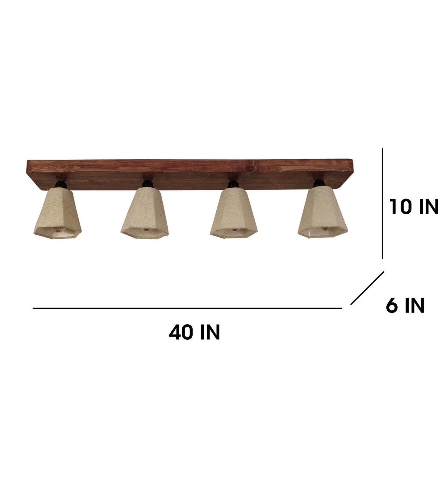 Azure Brown Wooden 4 Series Ceiling Lamp