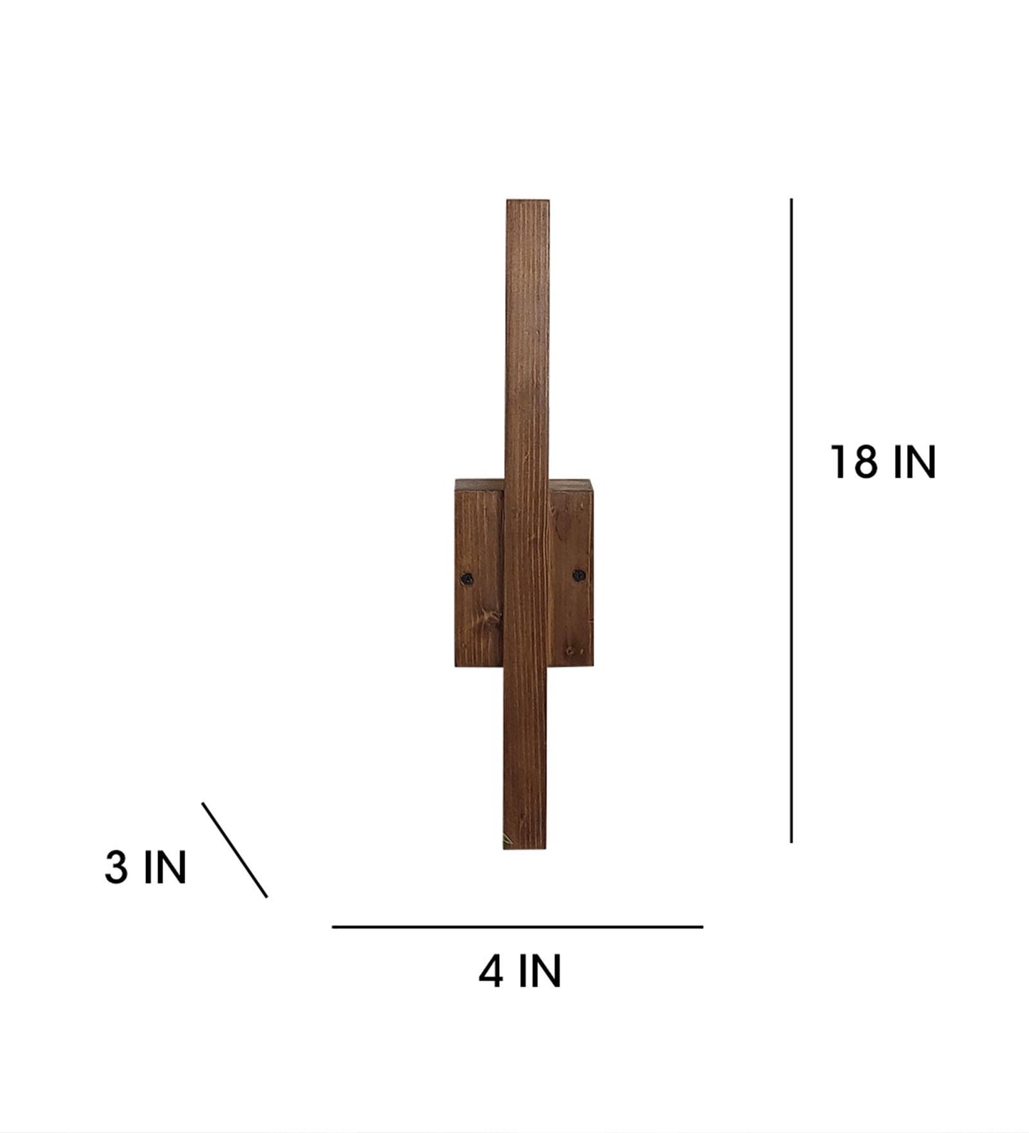 Haze Brown Wooden LED Wall Light