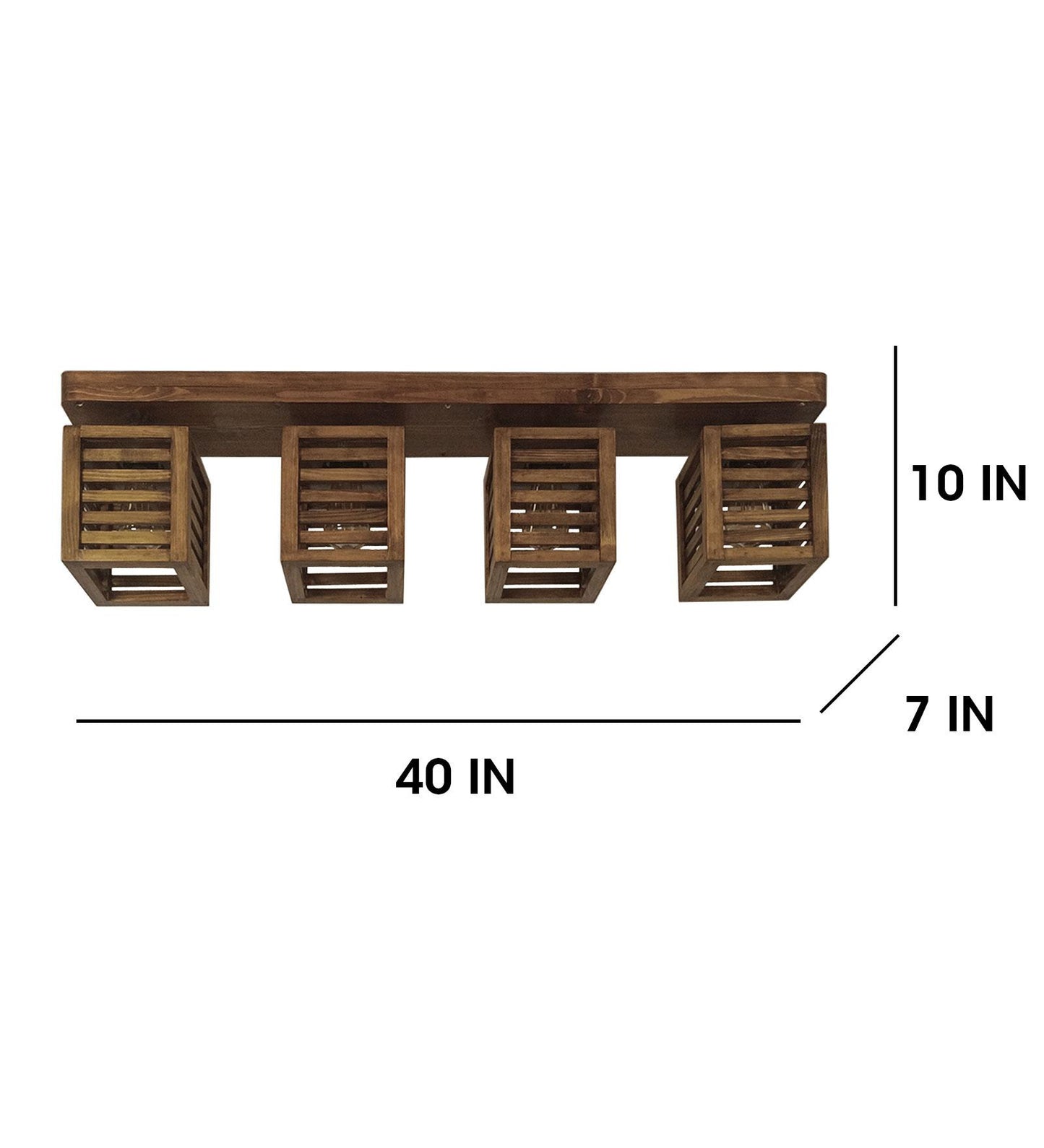 Be Brown Wooden 4 Series Ceiling Lamp