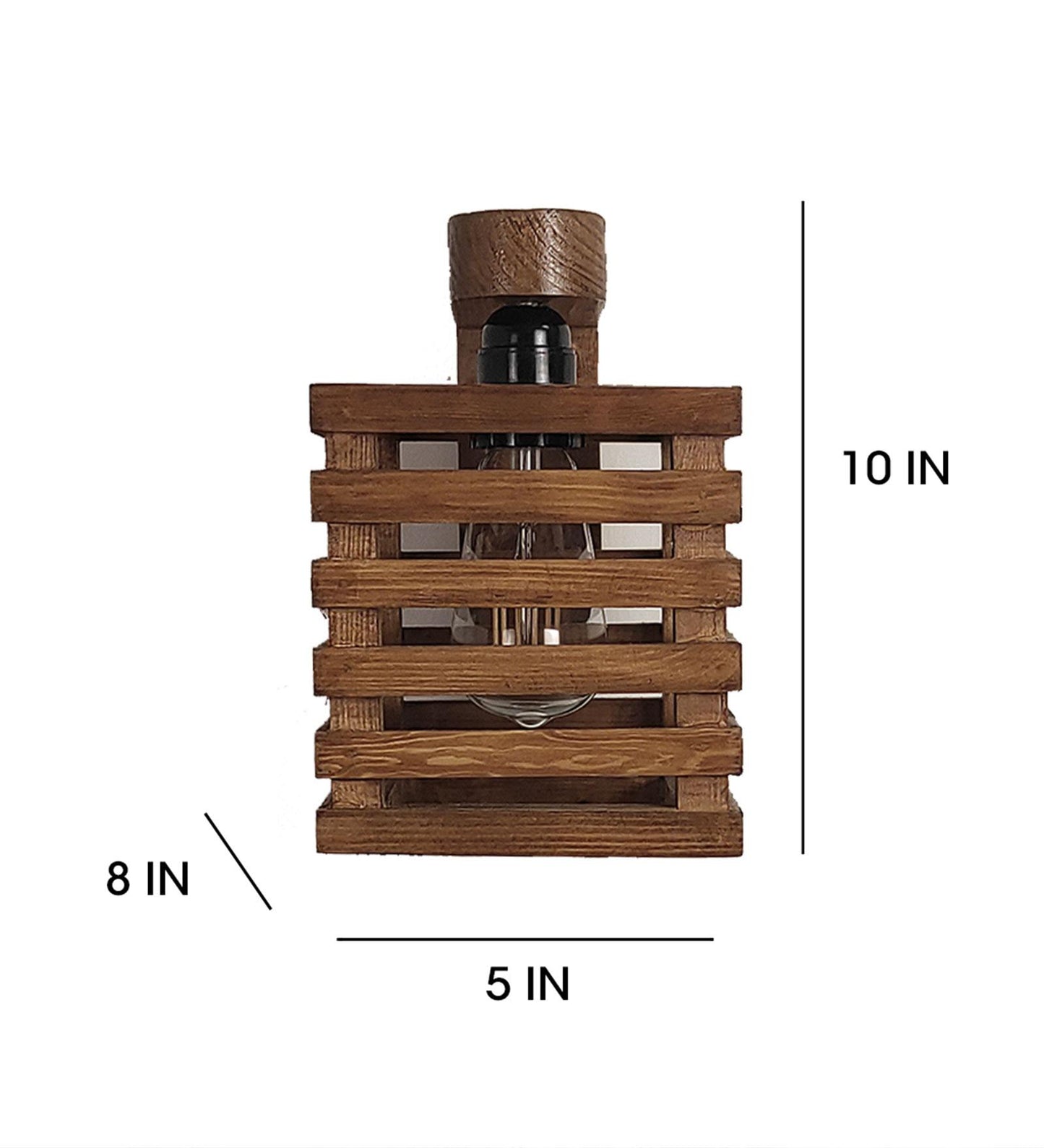 Be Brown Wooden Wall Light