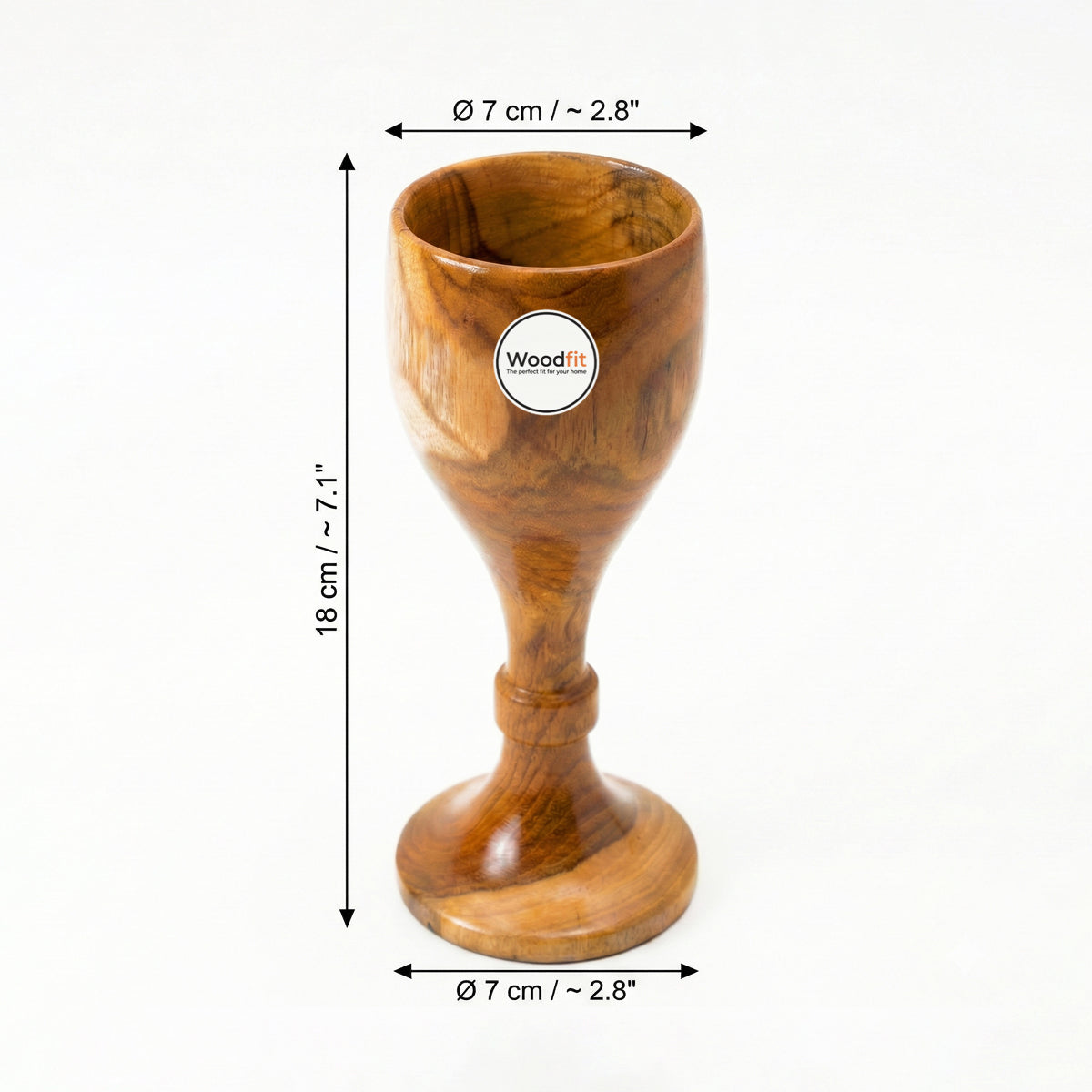 Woodfit Artisanal Handcrafted Mango Wood Wine Glass – Eco-Friendly Wooden Goblet