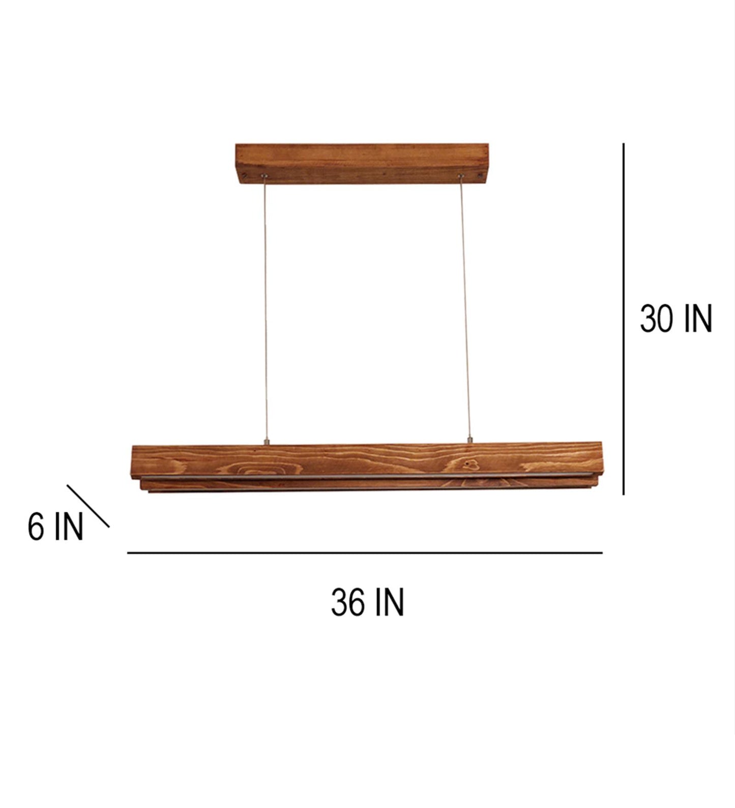 Dance 36 TRIO Wooden LED Hanging Lamp