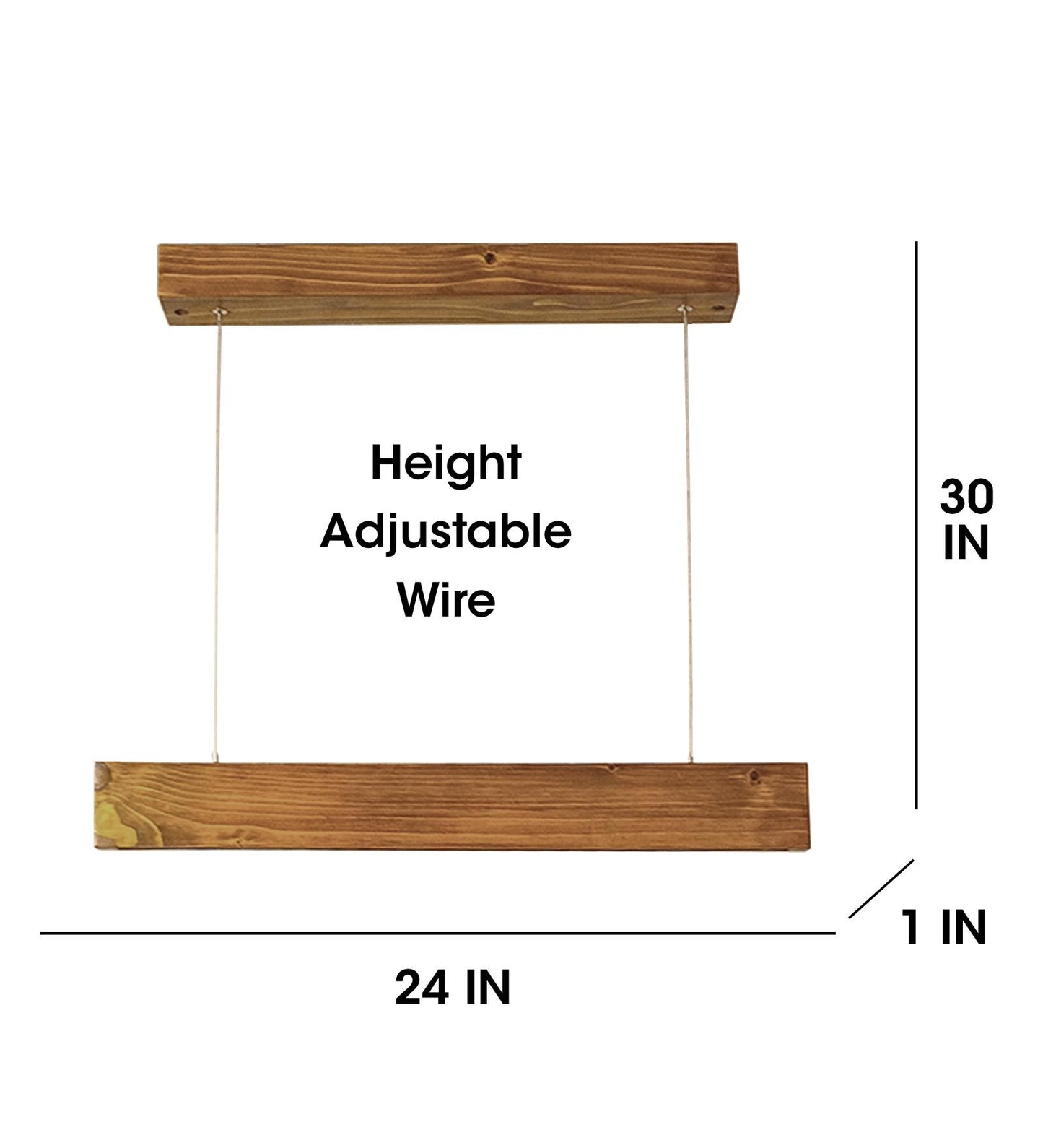 Dance 24 Brown Wooden LED Hanging Lamp