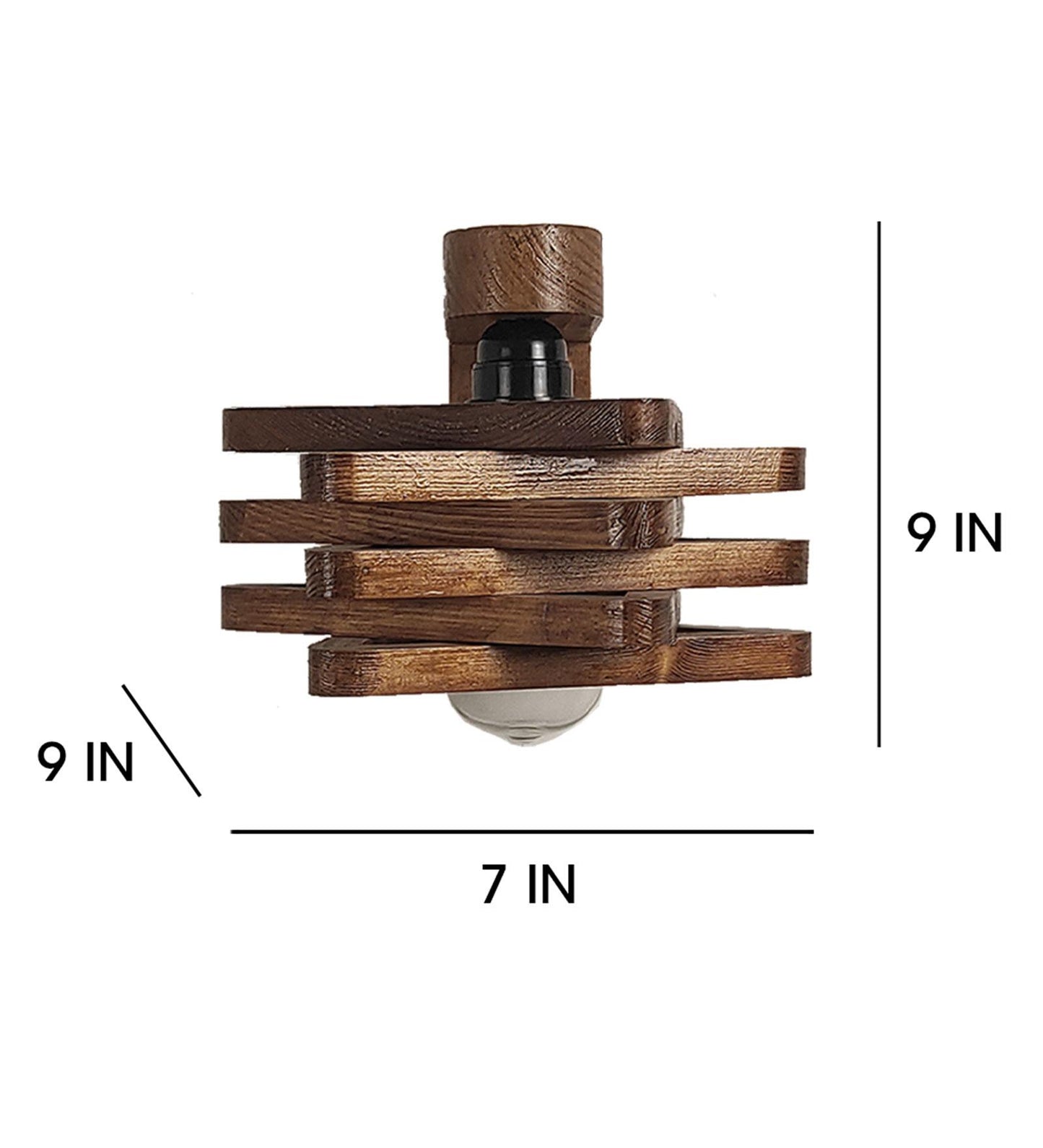 Lapis Brown Wooden Wall Light