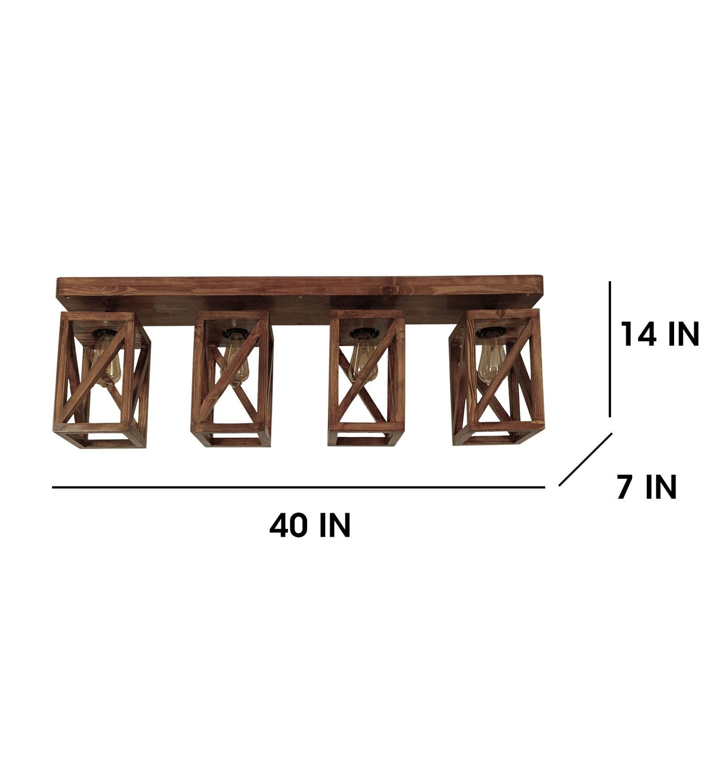 Teach Brown 4 Series Ceiling Lamp