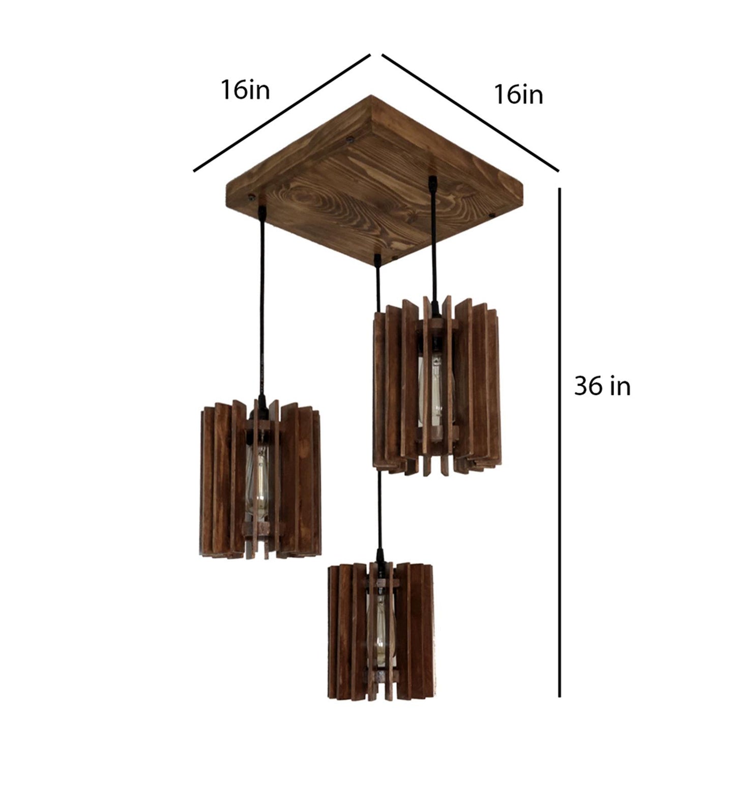 Dive Brown Cluster Hanging Lamp