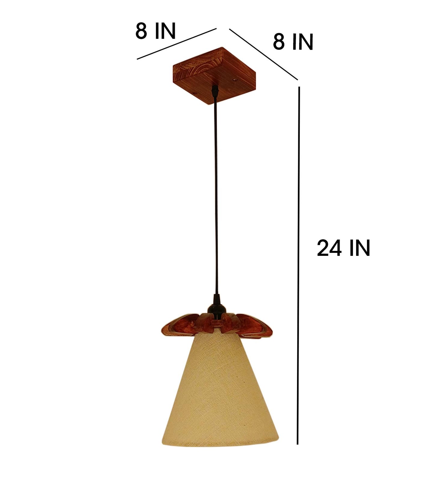 Elan Brown Wooden Single Hanging Lamp