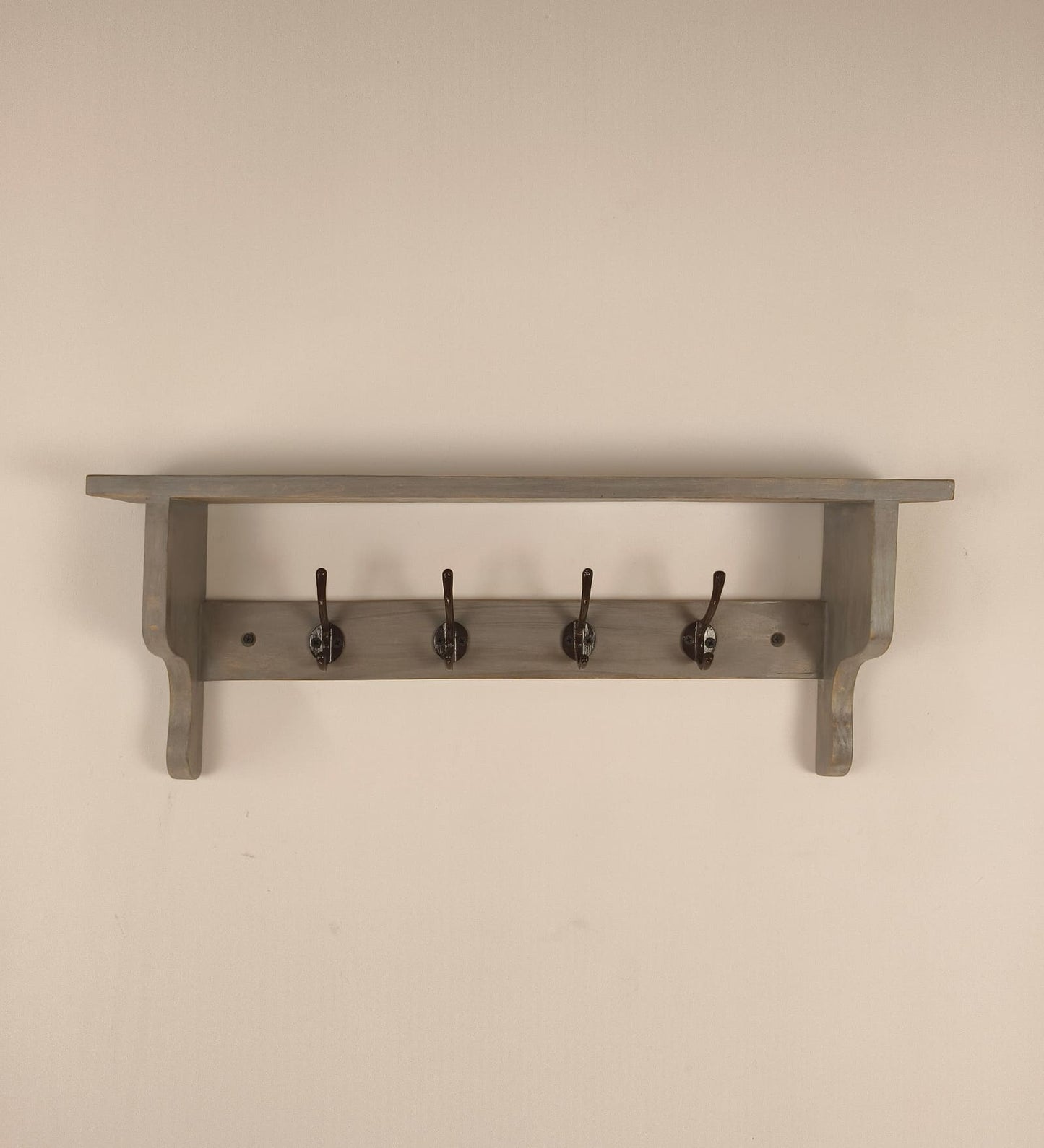Wind Wooden Wall Shelf Organiser with Key Holders