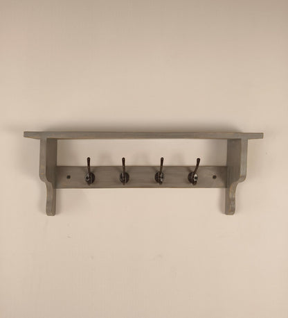 Wind Wooden Wall Shelf Organiser with Key Holders