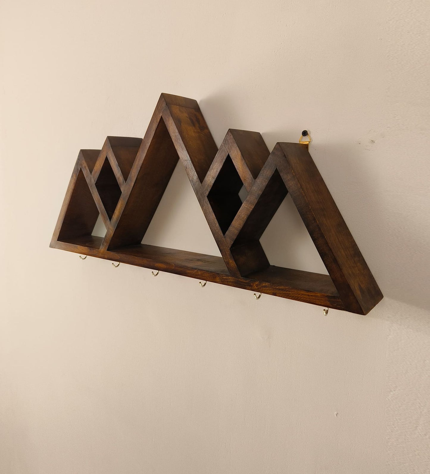 Dream Wooden Wall Shelf Organiser with Key Holders