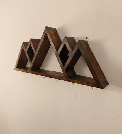 Dream Wooden Wall Shelf Organiser with Key Holders