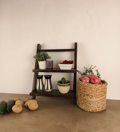 Isle Wooden Shelf 2 Step Ladder