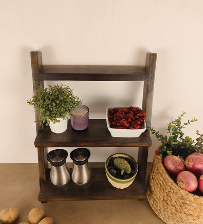 Isle Wooden Shelf 2 Step Ladder