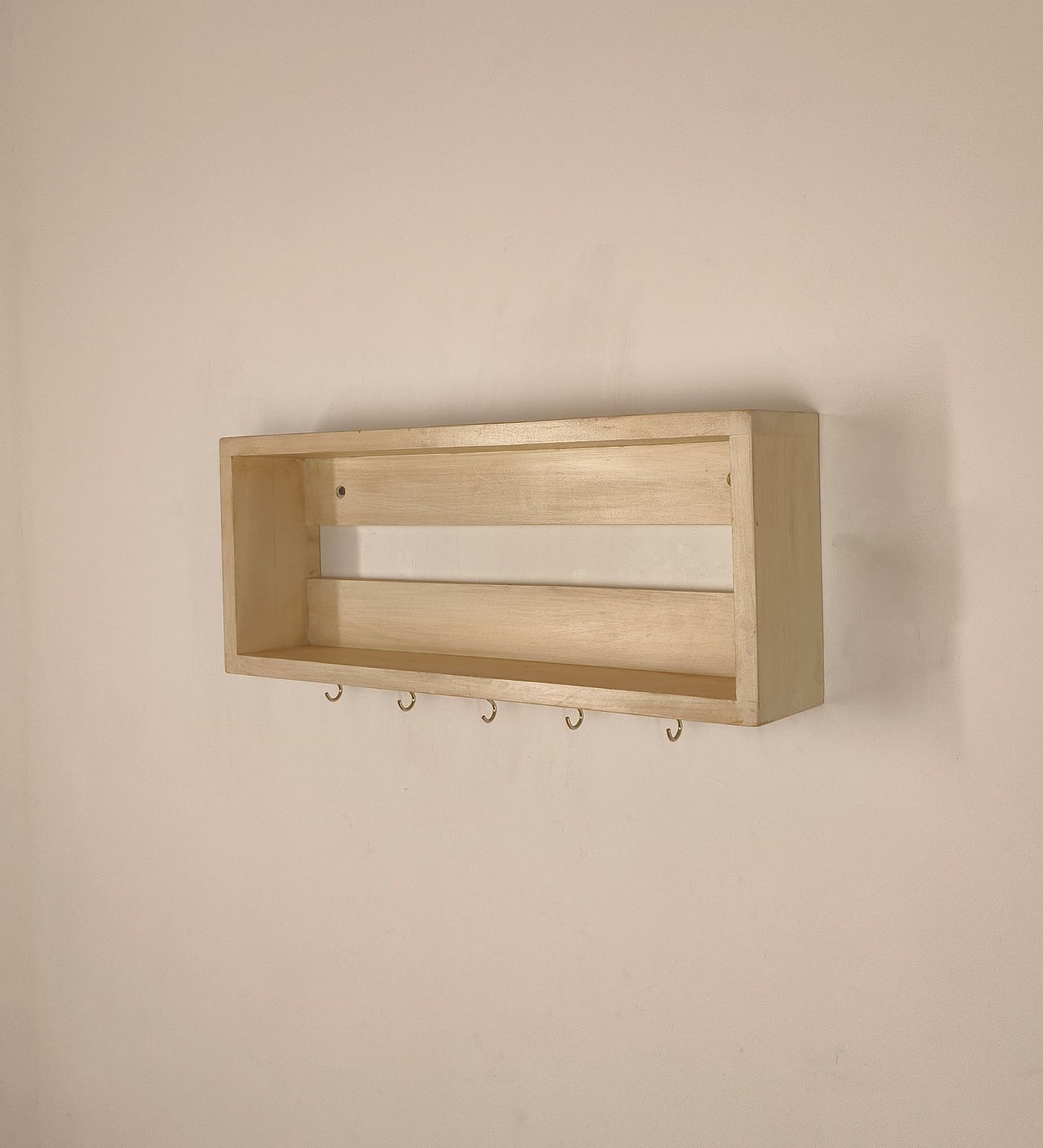Ivy Wooden Wall Shelf Organiser with Key Holders