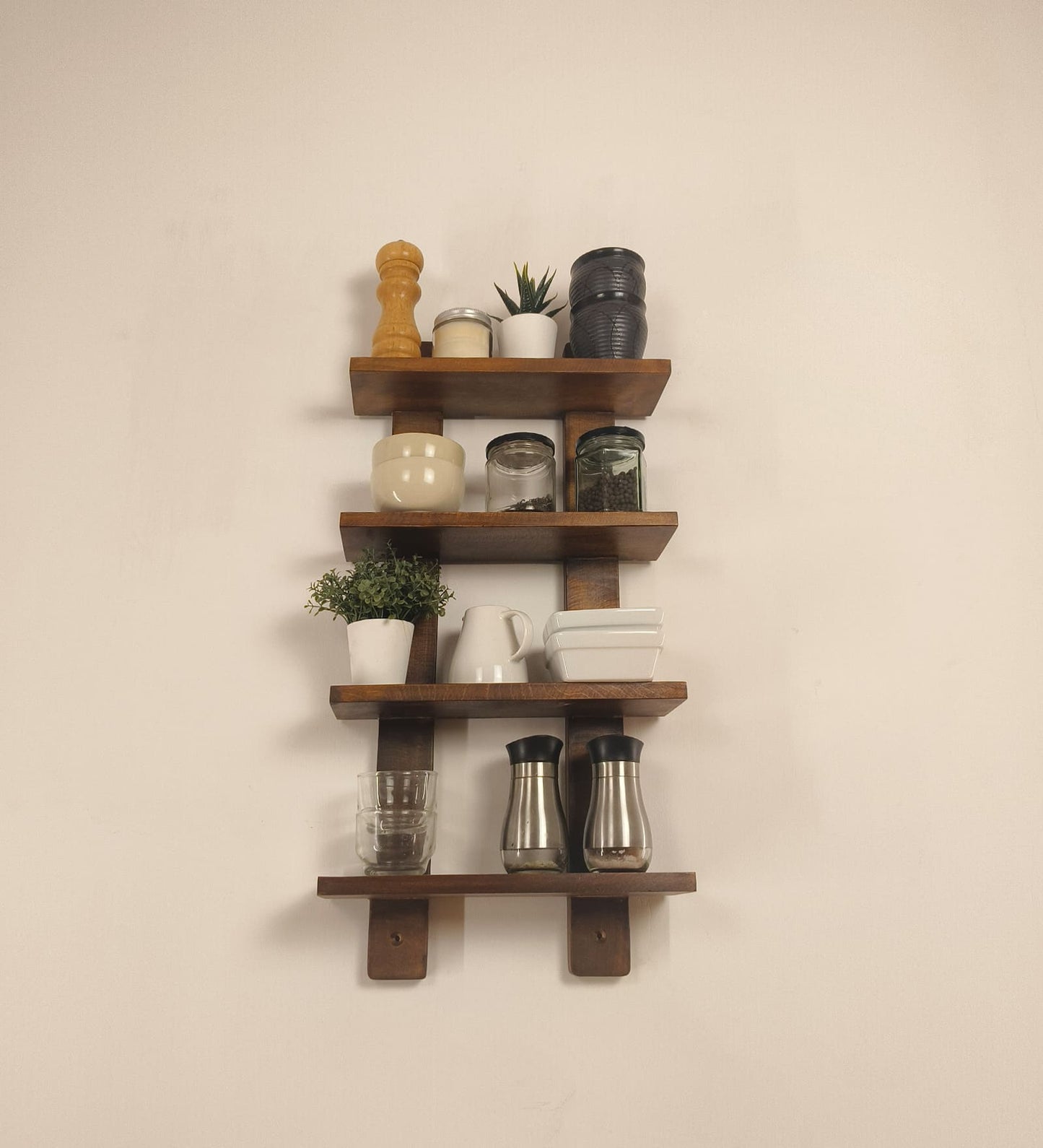 Support Wooden Wall Shelf