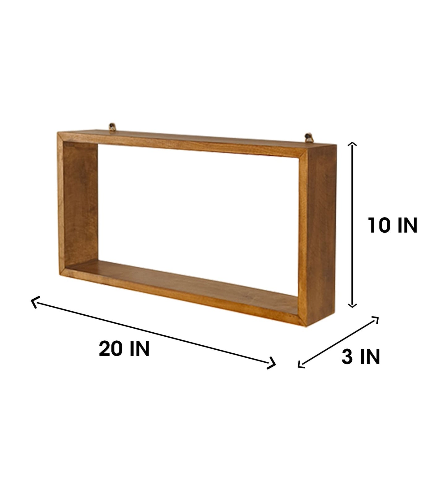 Fall Rectangular Shaped Set of 3 Wooden Wall Shelves