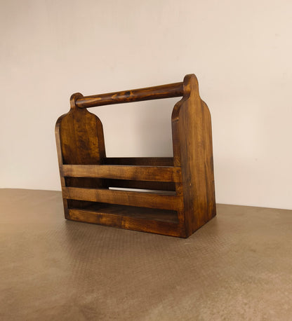 Zen Wooden Bottle & Cutlery Holder