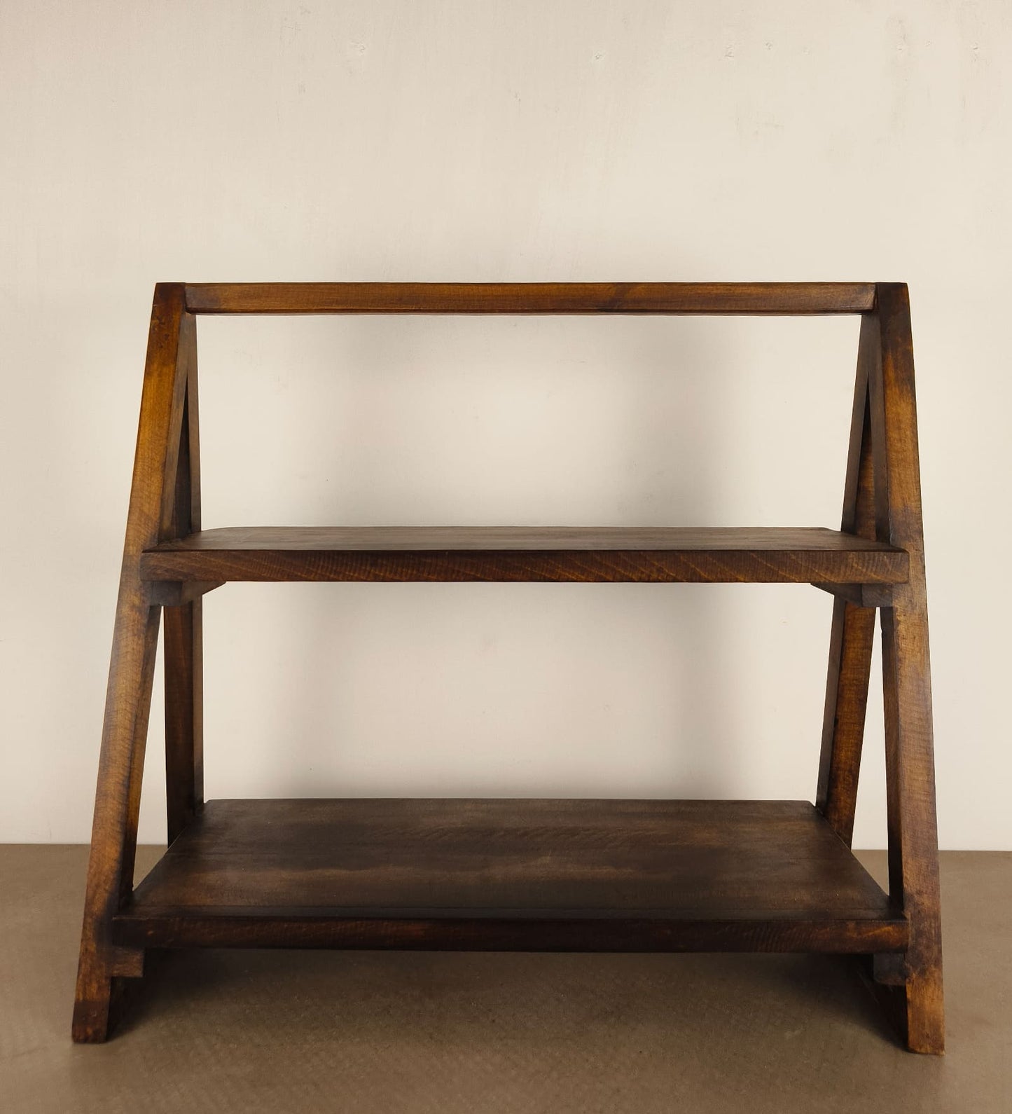 Warm Wooden Shelf Ladder