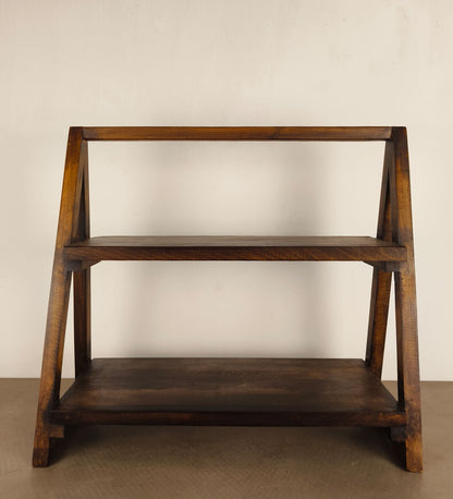 Warm Wooden Shelf Ladder