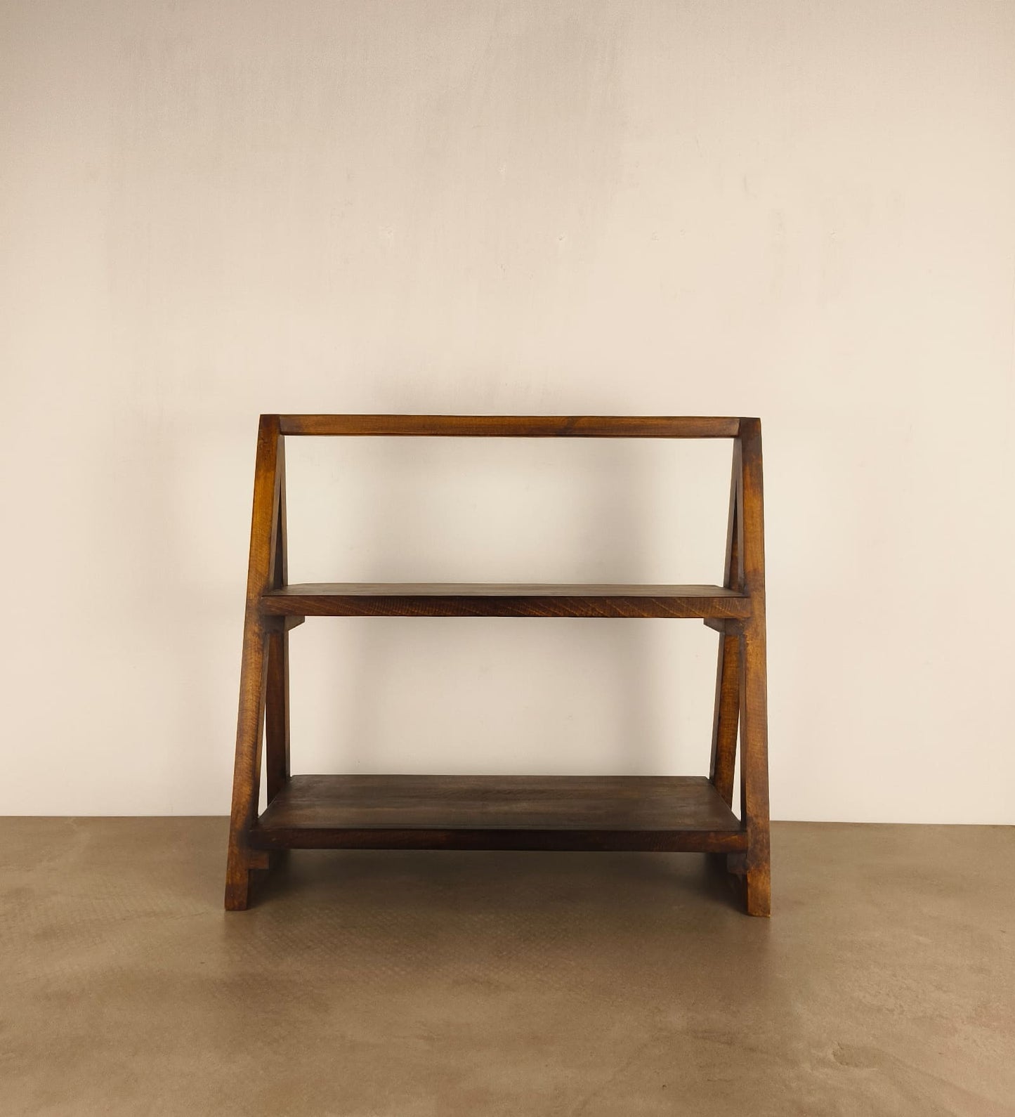 Warm Wooden Shelf Ladder