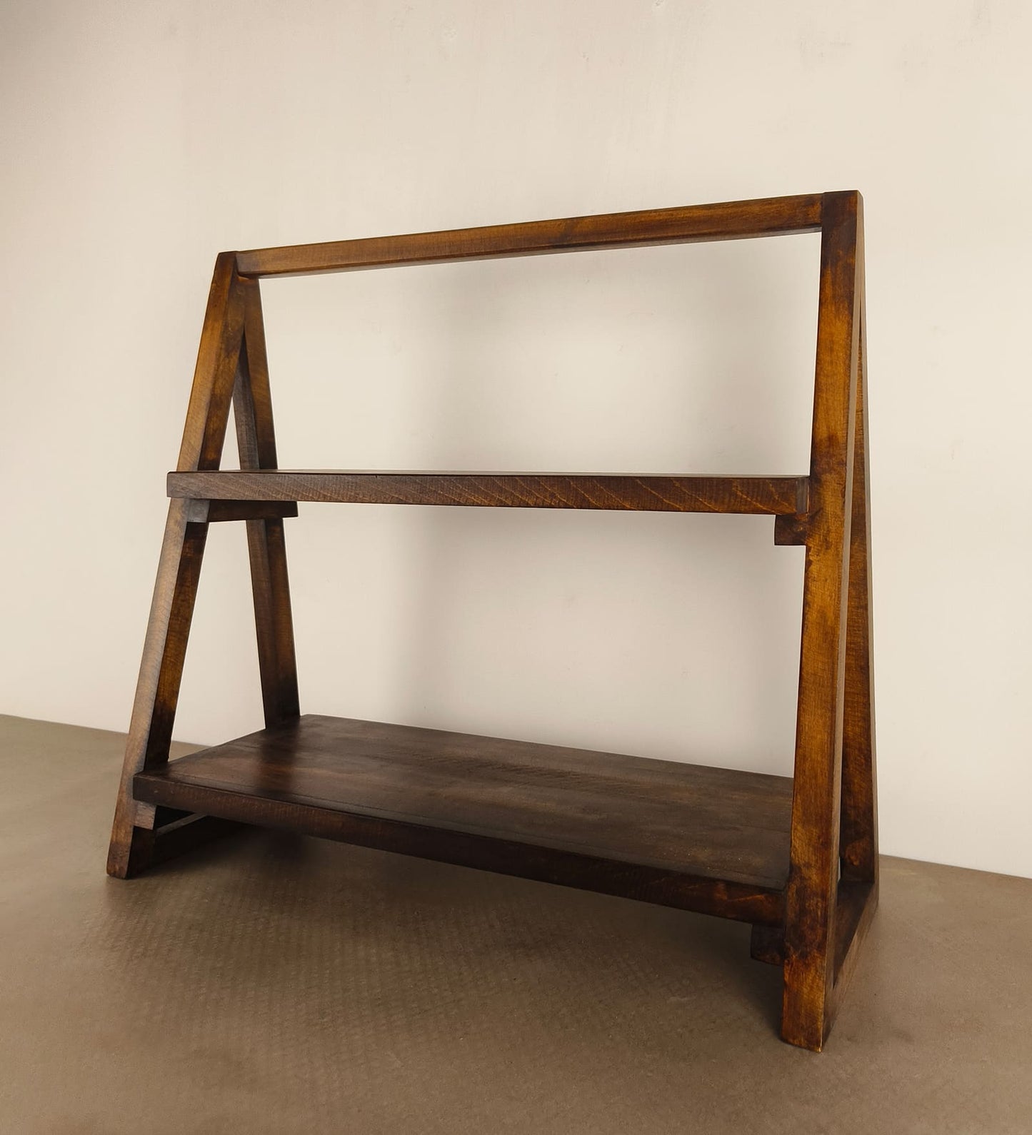 Warm Wooden Shelf Ladder