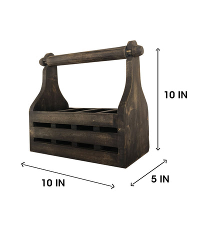 Birch Wooden Kitchen Roll Holder and Cutlery Holder