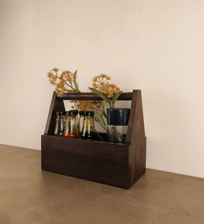 Quest Wooden Bottle & Cutlery Holder