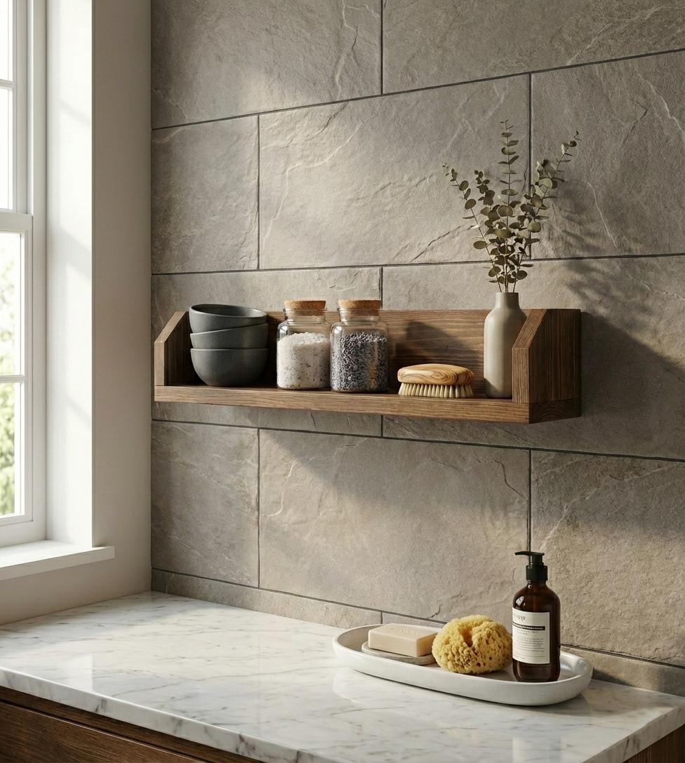 Glory Wooden Wall Shelf Organiser
