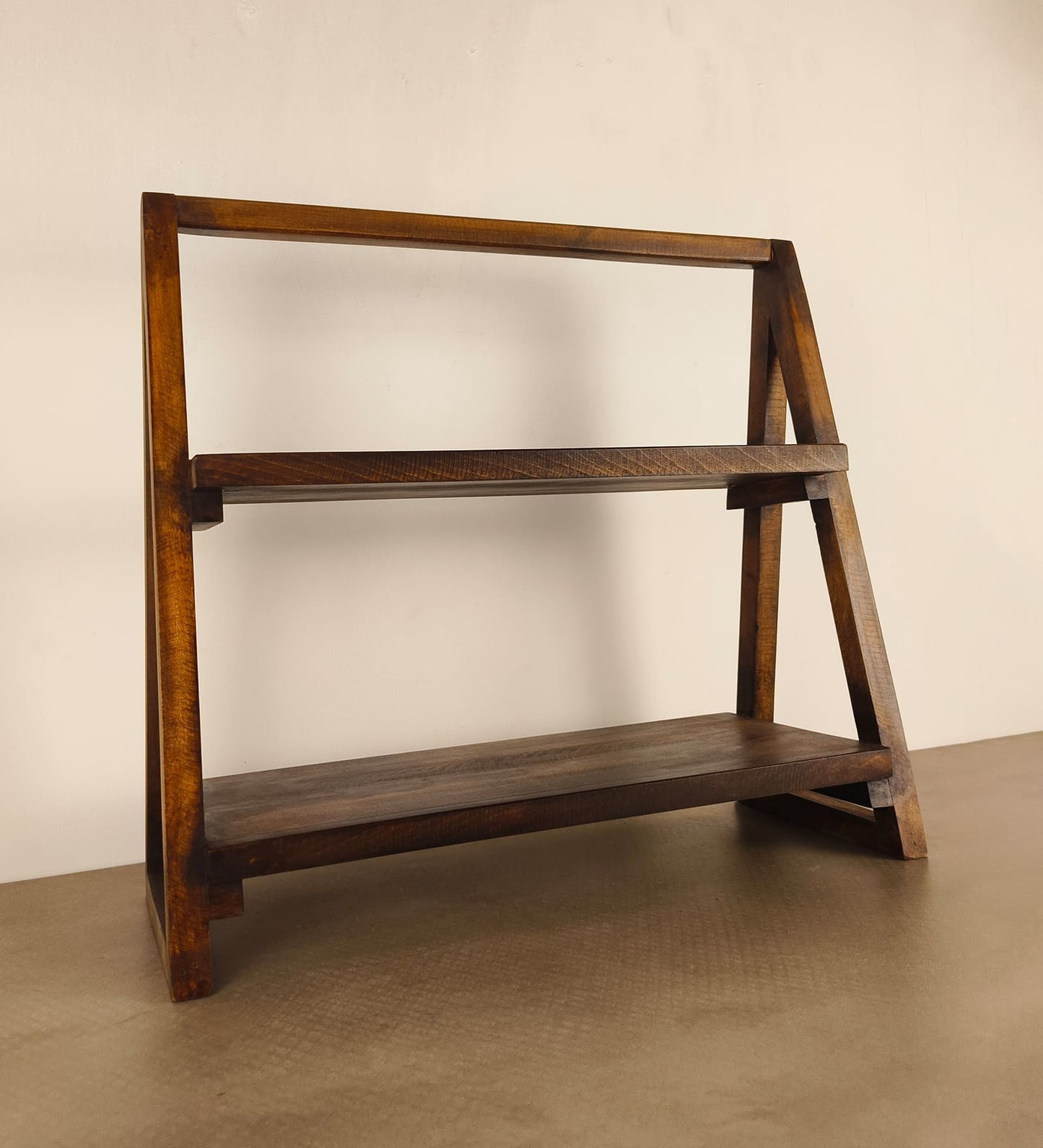 Warm Wooden Shelf Ladder