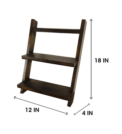 Isle Wooden Shelf 2 Step Ladder