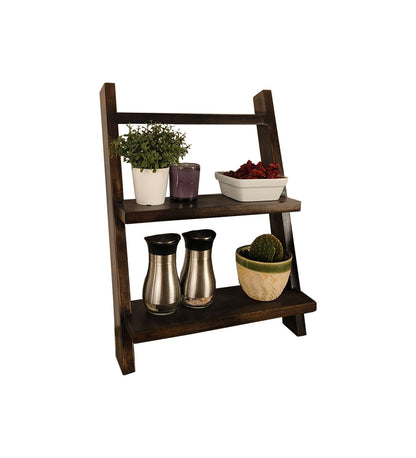 Isle Wooden Shelf 2 Step Ladder