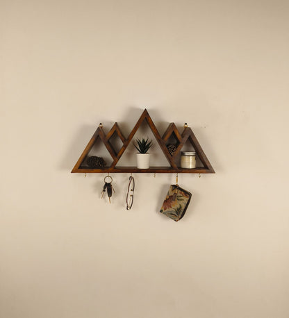 Dream Wooden Wall Shelf Organiser with Key Holders
