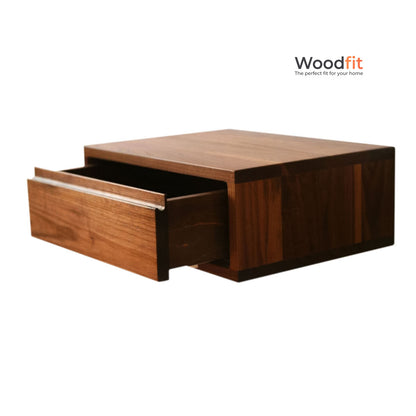 Solo Wall Solid Sheesham Wood Floating Bedside Table