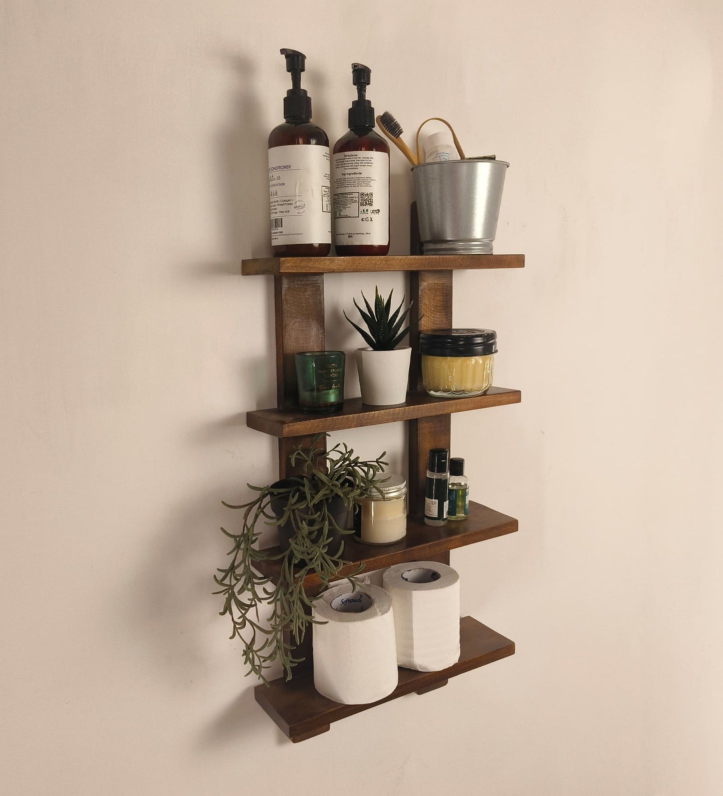 Support Wooden Wall Shelf