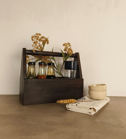 Quest Wooden Bottle & Cutlery Holder