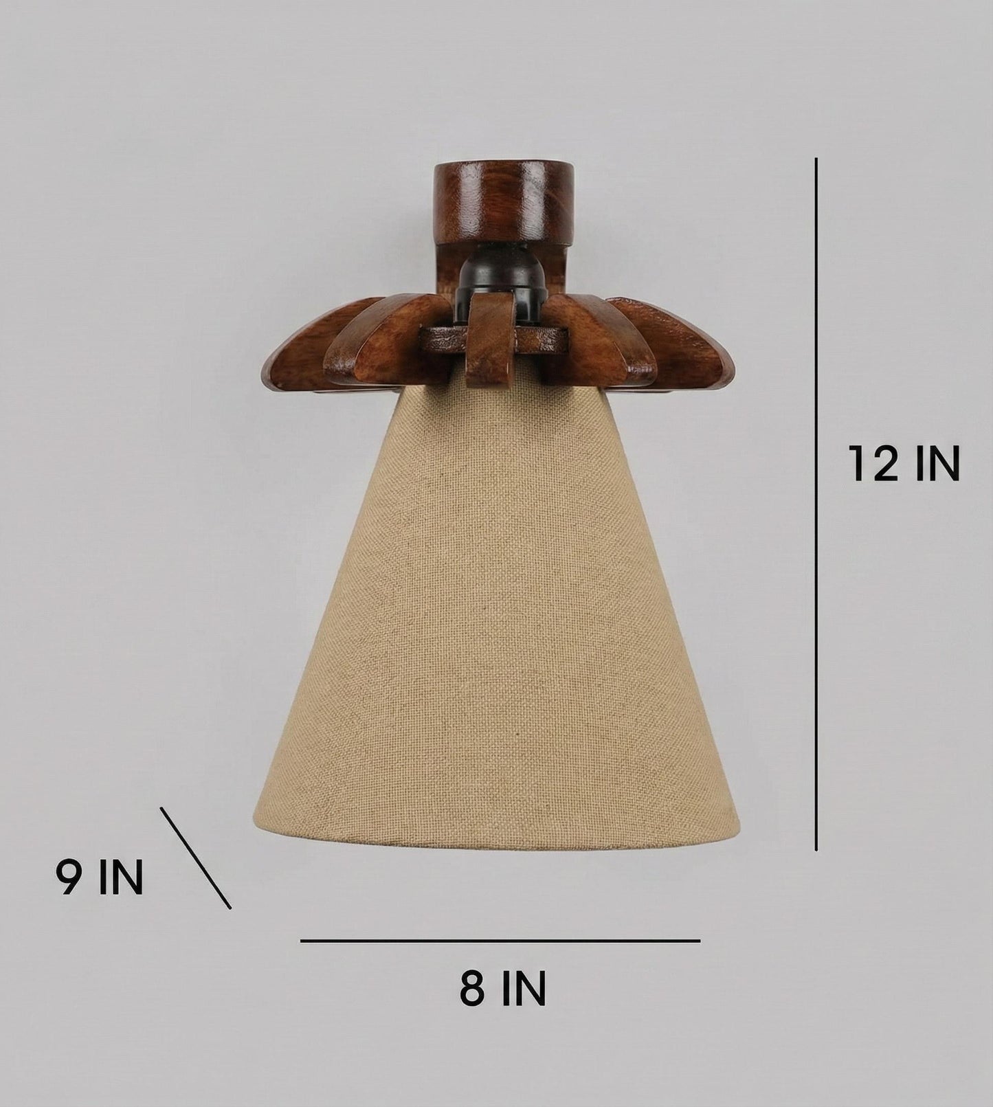 Elan Brown Wooden Wall Light