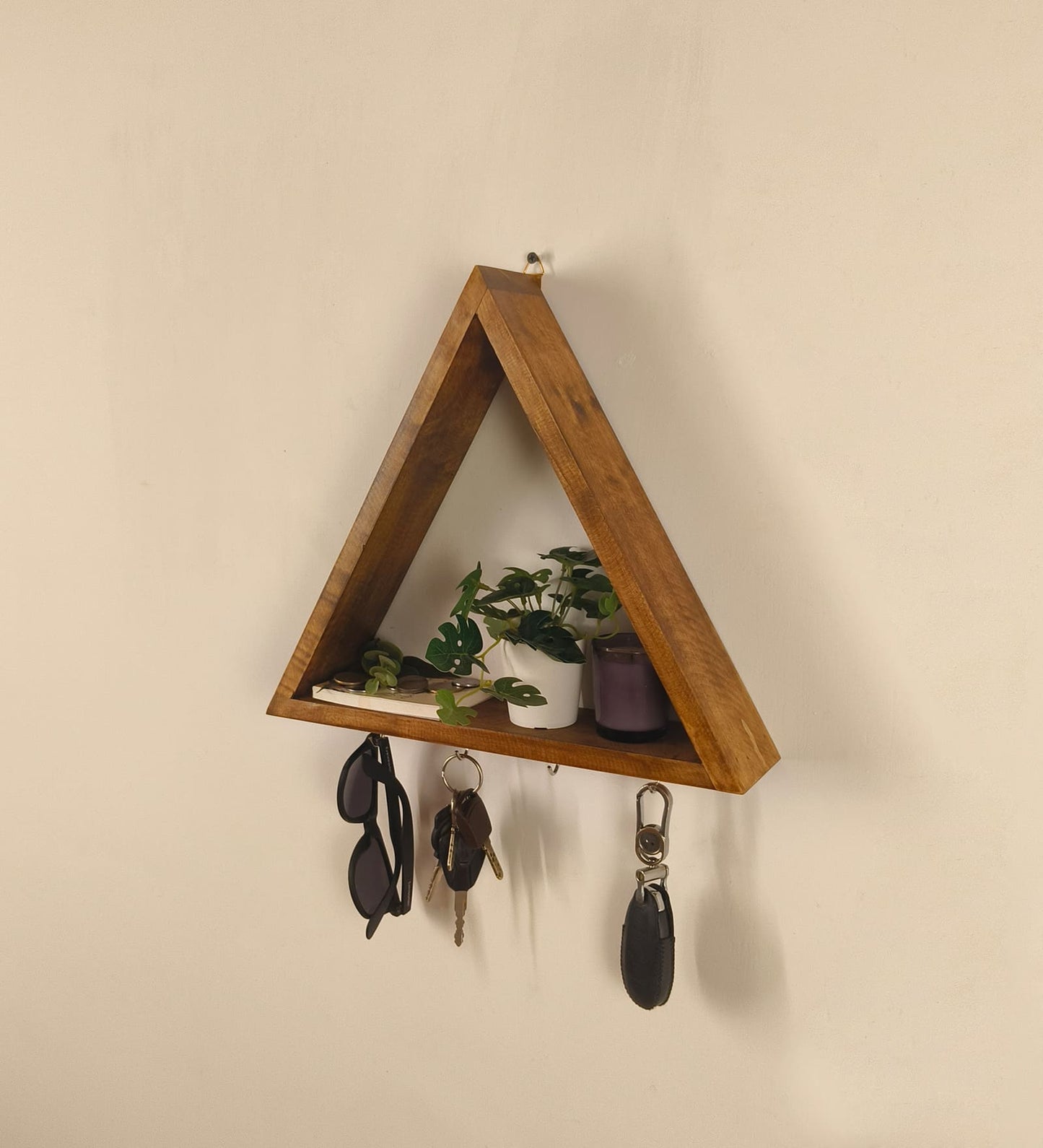 Vibe Wooden Wall Organiser with Key Holders