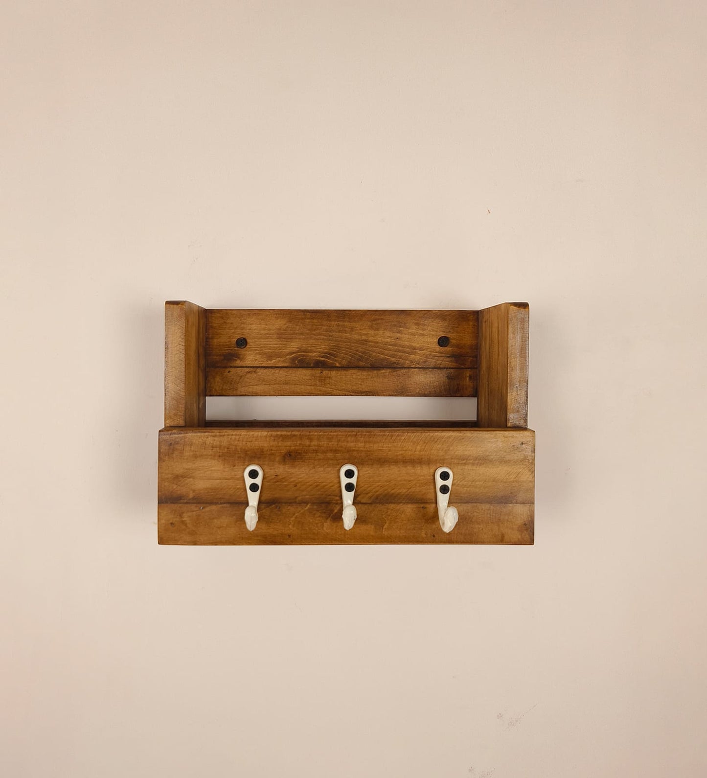 Nest Wooden Wall Organiser with Key Holders