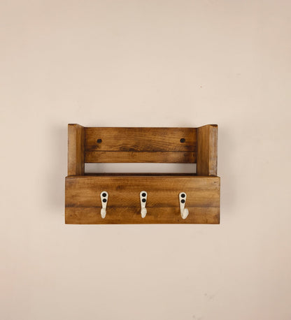 Nest Wooden Wall Organiser with Key Holders