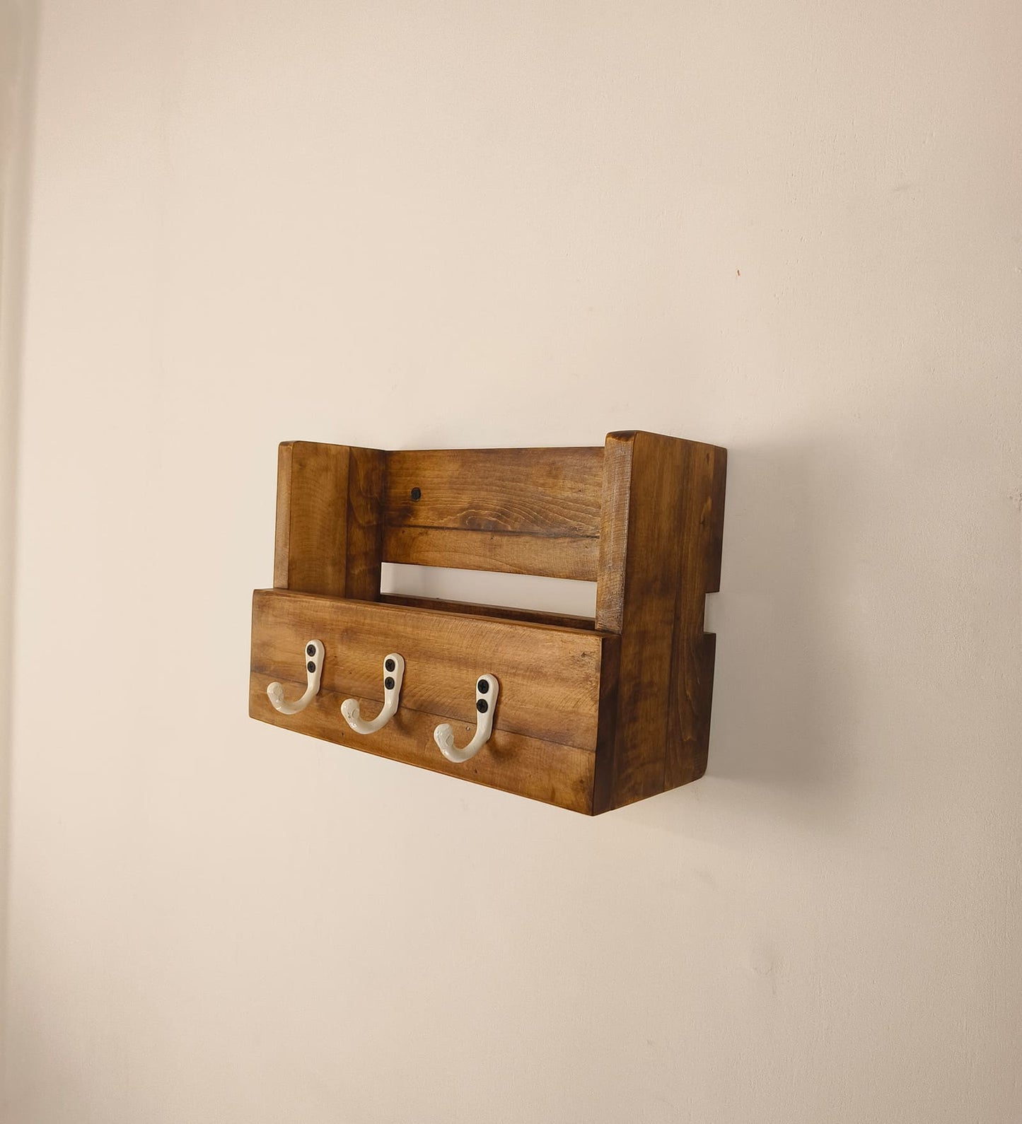 Nest Wooden Wall Organiser with Key Holders