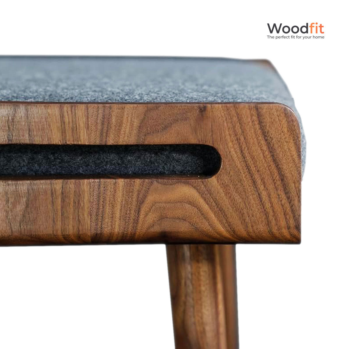 The Haven Seat Solid Sheesham Wood Ottoman/Stool with Cushion