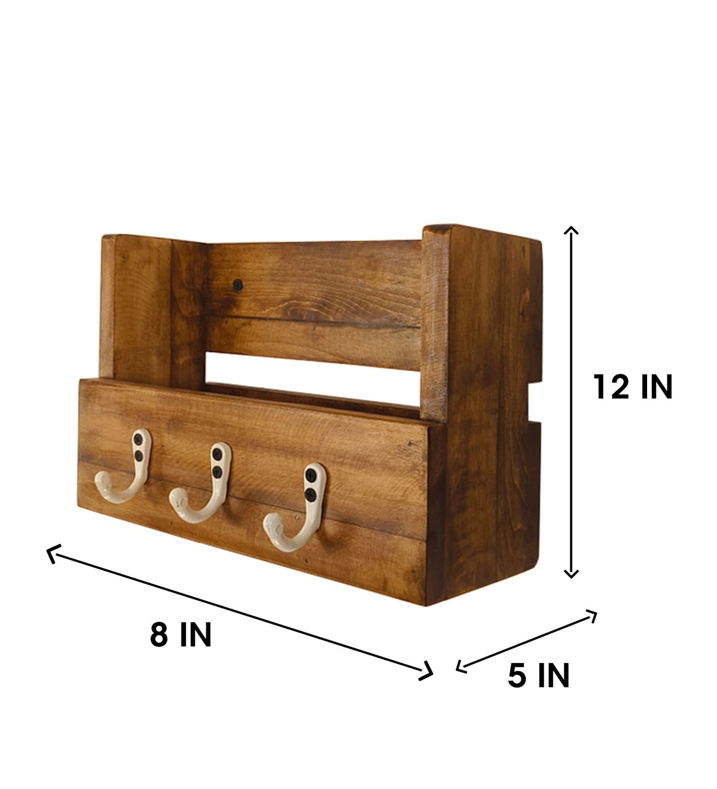 Nest Wooden Wall Organiser with Key Holders