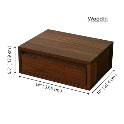 Solo Wall Solid Sheesham Wood Floating Bedside Table