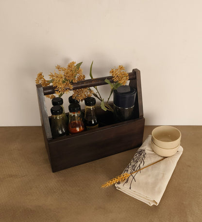 Quest Wooden Bottle & Cutlery Holder