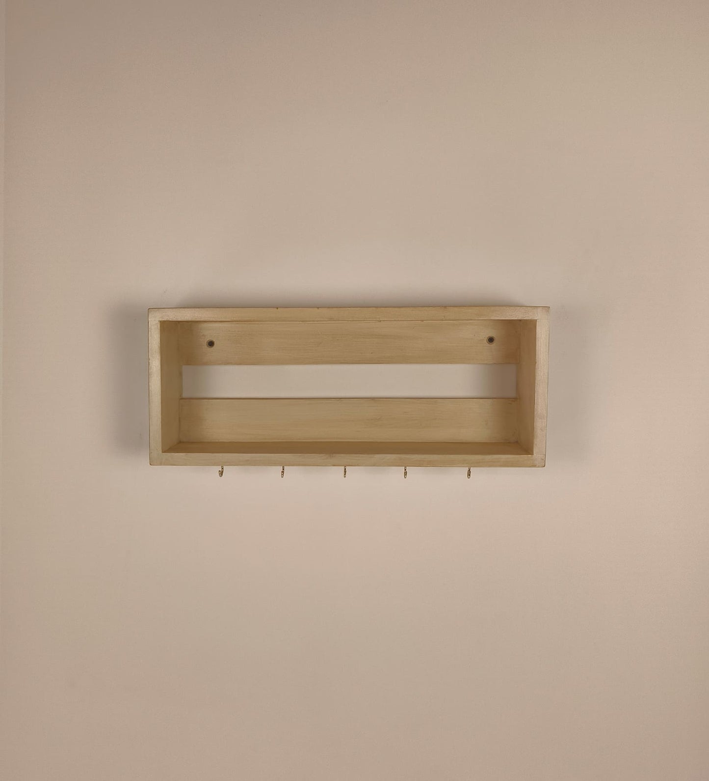 Ivy Wooden Wall Shelf Organiser with Key Holders