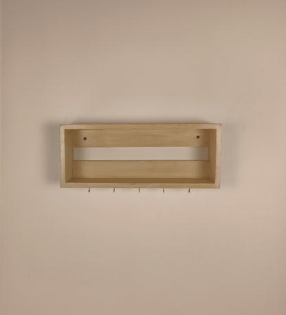 Ivy Wooden Wall Shelf Organiser with Key Holders