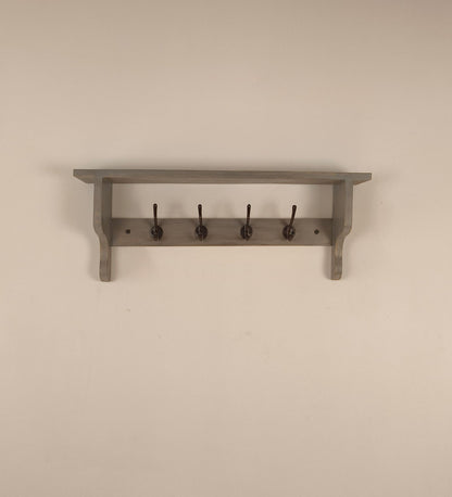 Wind Wooden Wall Shelf Organiser with Key Holders